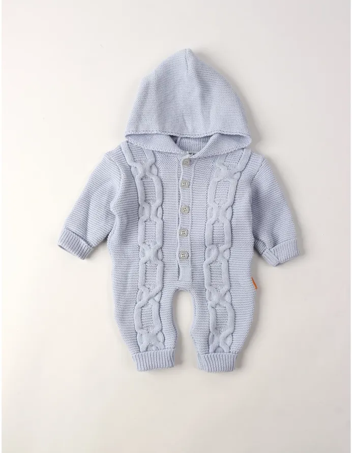 Salopeta cu gluga, Croset Kids, blue picture - 2
