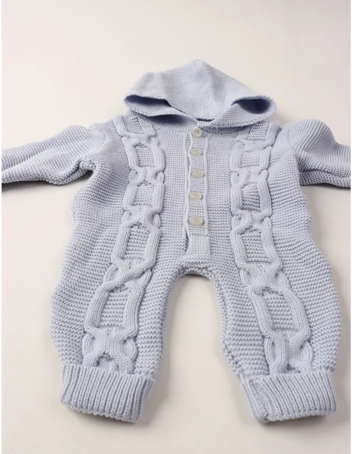Salopeta cu gluga, Croset Kids, blue picture - 4