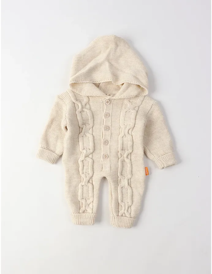 Salopeta cu gluga, Croset Kids, crem picture - 2