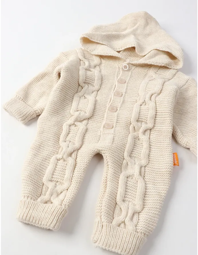 Salopeta cu gluga, Croset Kids, crem picture - 4