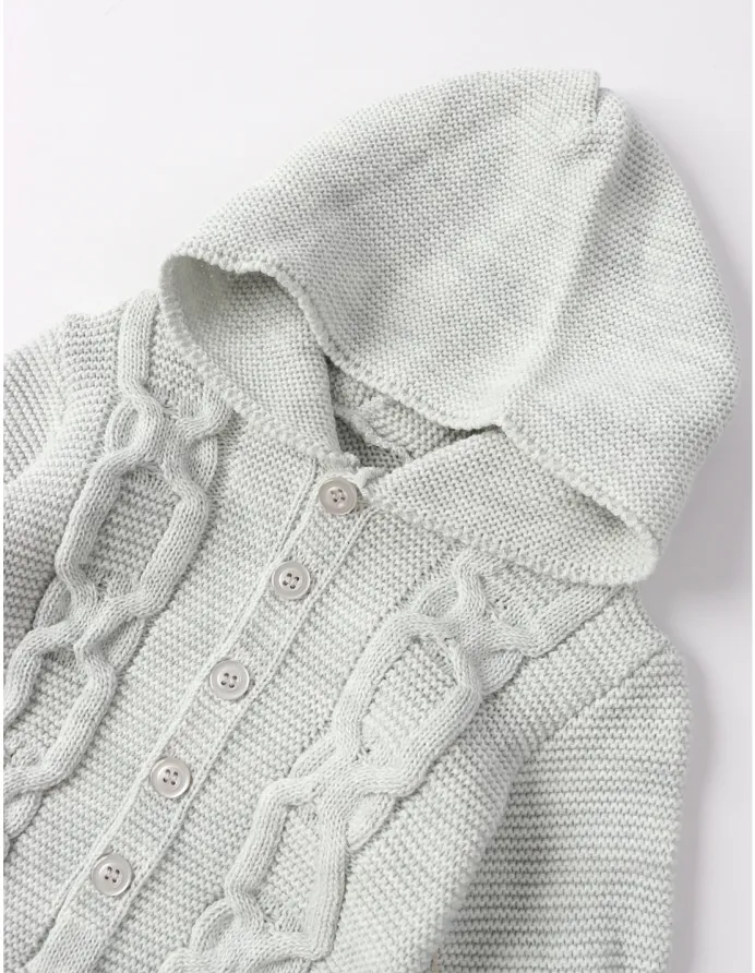 Salopeta cu gluga, Croset Kids, gri picture - 3