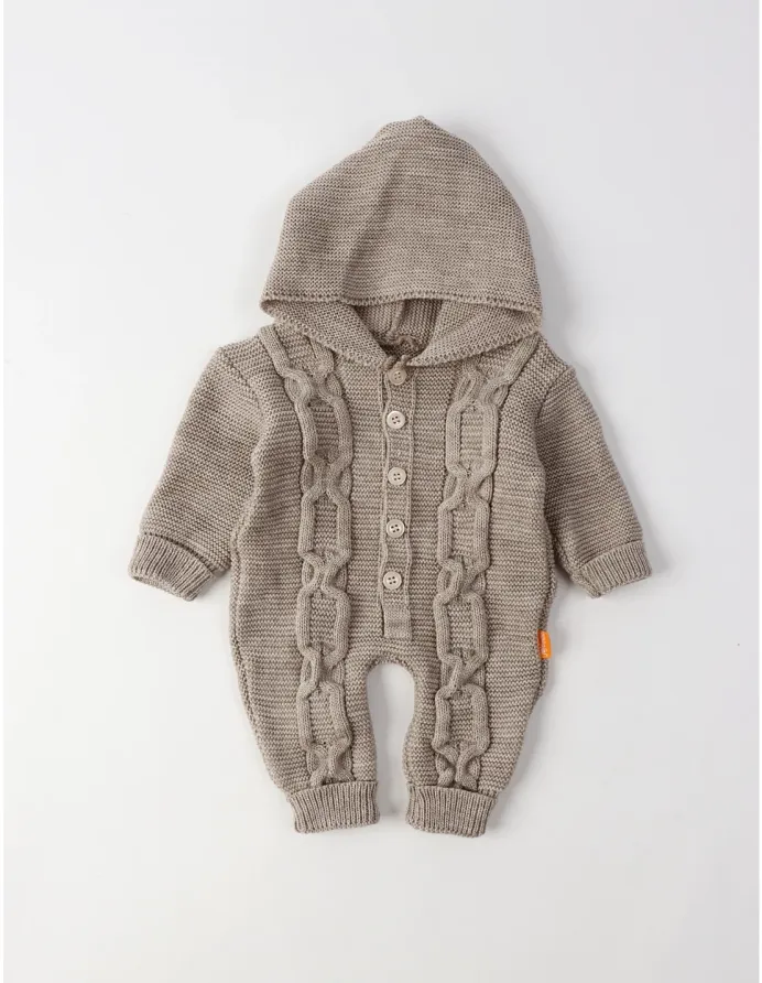 Salopeta cu gluga, Croset Kids, maro picture - 2