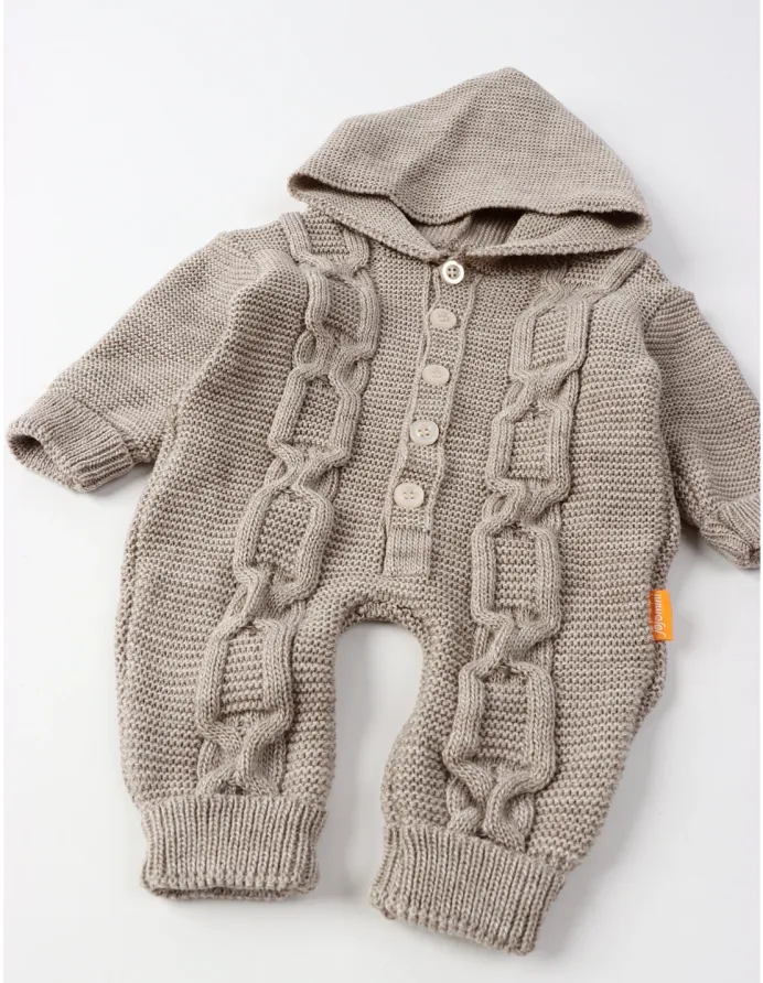Salopeta cu gluga, Croset Kids, maro picture - 4