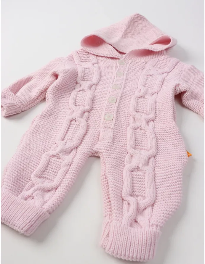 Salopeta cu gluga, Croset Kids, roz picture - 4