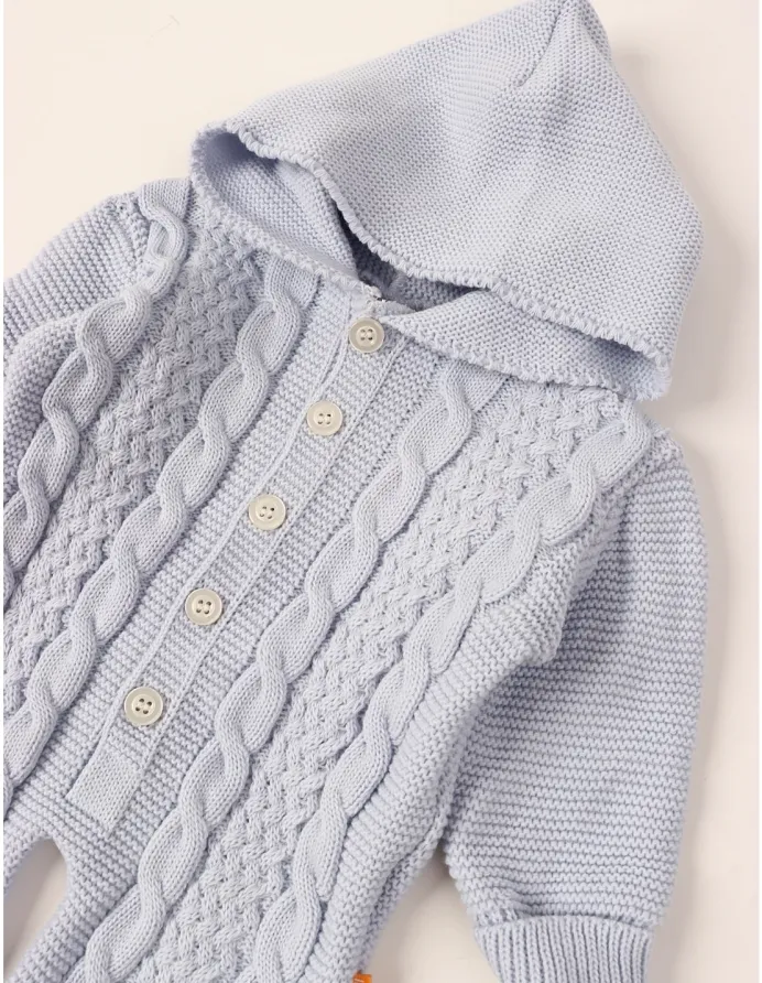 Salopeta cu gluga, Crosetel We Wear, blue picture - 3