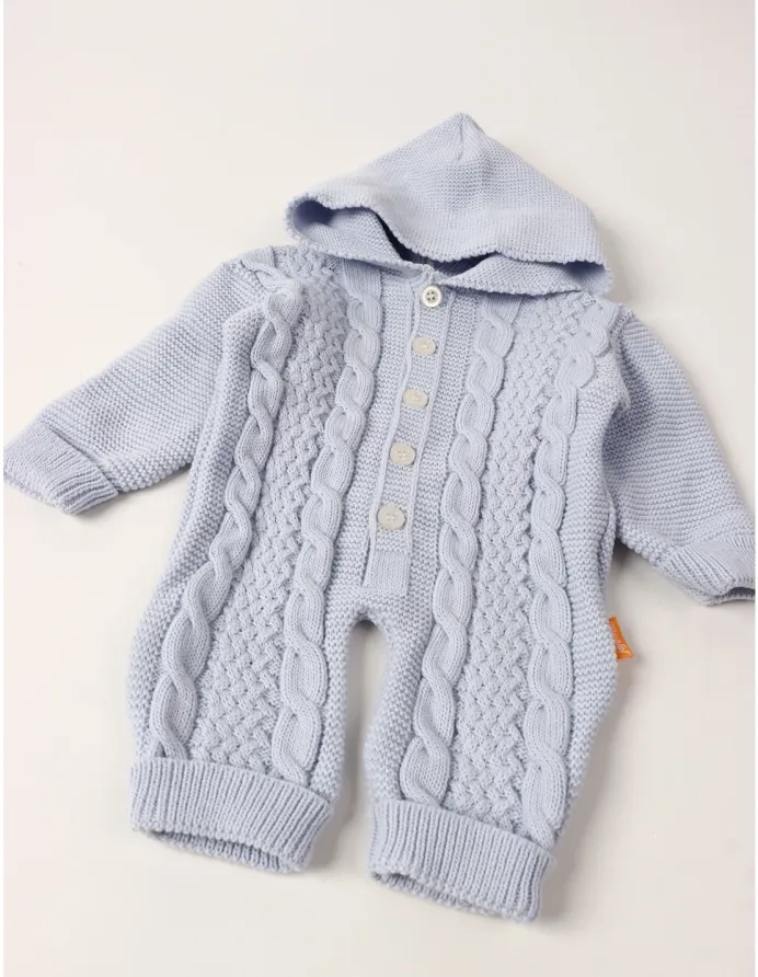 Salopeta cu gluga, Crosetel We Wear, blue picture - 4