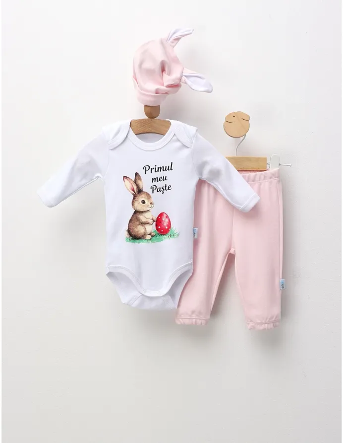 Set 3 piese Minikids, Primul Meu Paste, roz picture - 2
