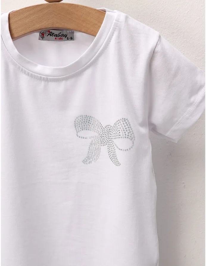 Tricou fundita-strasuri alb pur picture - 3