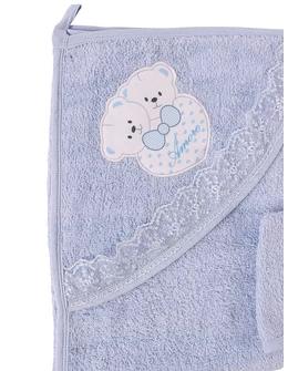 Prosop baie dantela ursulet, model bleu