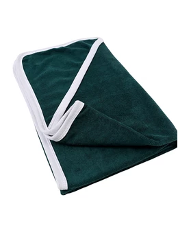 Prosop cu gluga pufos bebelusi verde-inchis