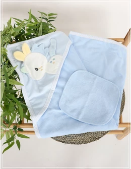Prosop de baie bebelusi UNICORN albastru 85x85