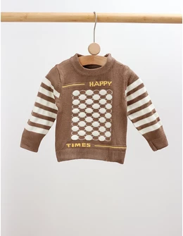Pulover baietei HAPPY maro