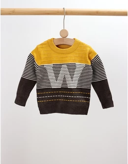 Pulover baietei W galben