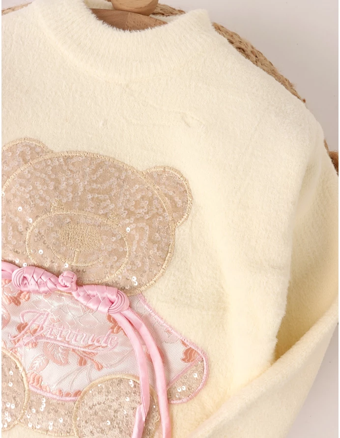 Pulover Mohair, Anette, ecru picture - 3