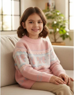 Pulover Mohair, Trei Fundite, roz-blue