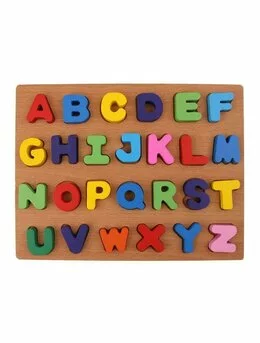 Puzzle lemn Alfabet cu litere mari Sole 1