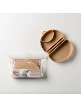 Recipient diversificare hrana bebelusi Miniware Silifold, 100% din silicon alimentar, Almond Butter 1