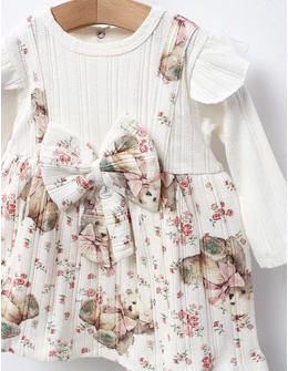 Rochita Anabella Bear, alb-multicolor