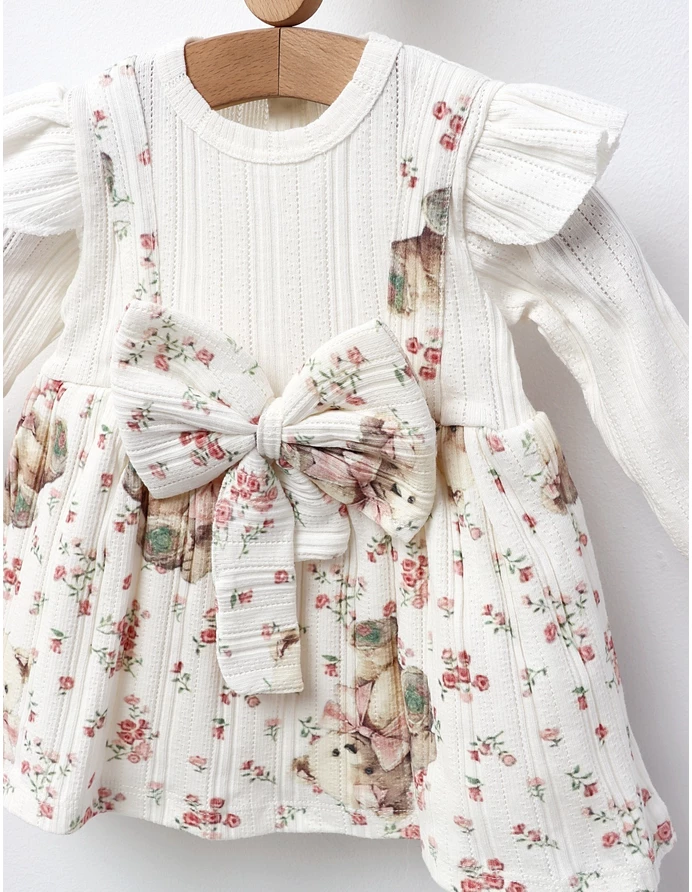 Rochita cu bentita, Anabella Bear, alb-multicolor picture - 2