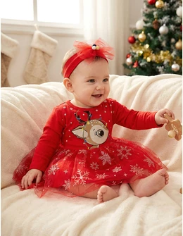 Rochita cu bentita Fulgi si Caprioara, rosu