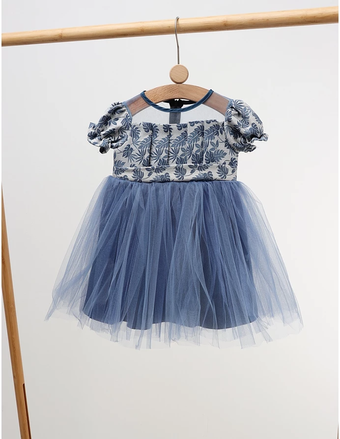 Rochita cu tulle Carla, model albastru picture - 2