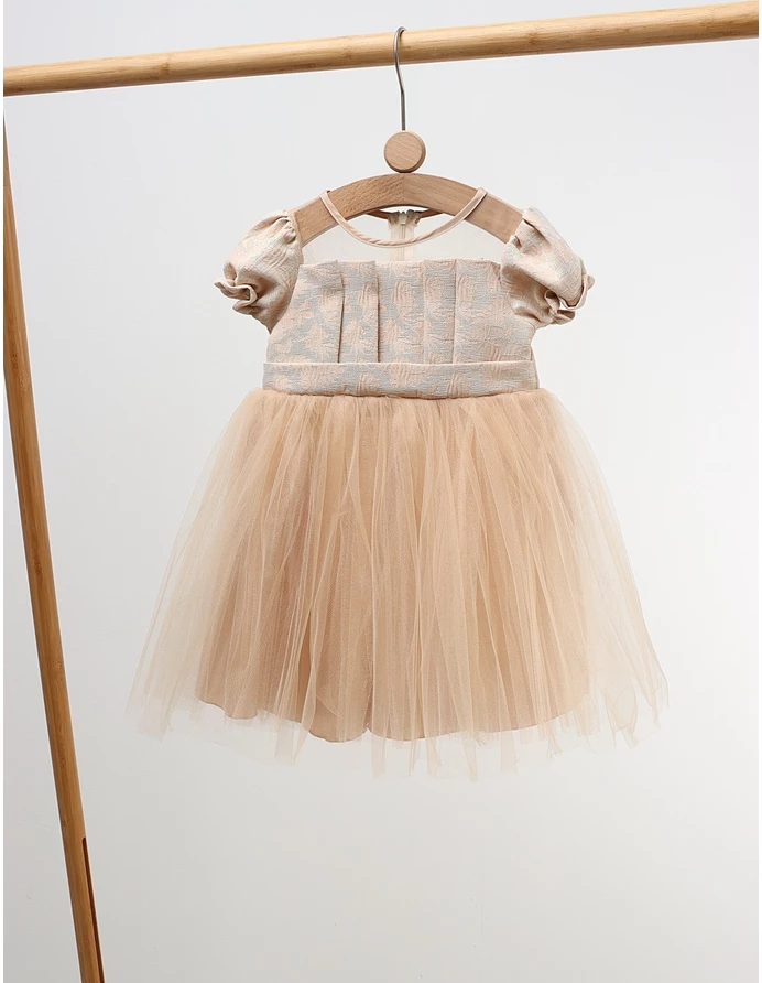 Rochita cu tulle Carla, model bej picture - 2