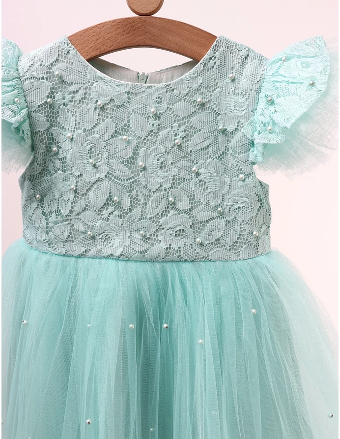 Rochita cu tulle Zara, model verde picture - 4
