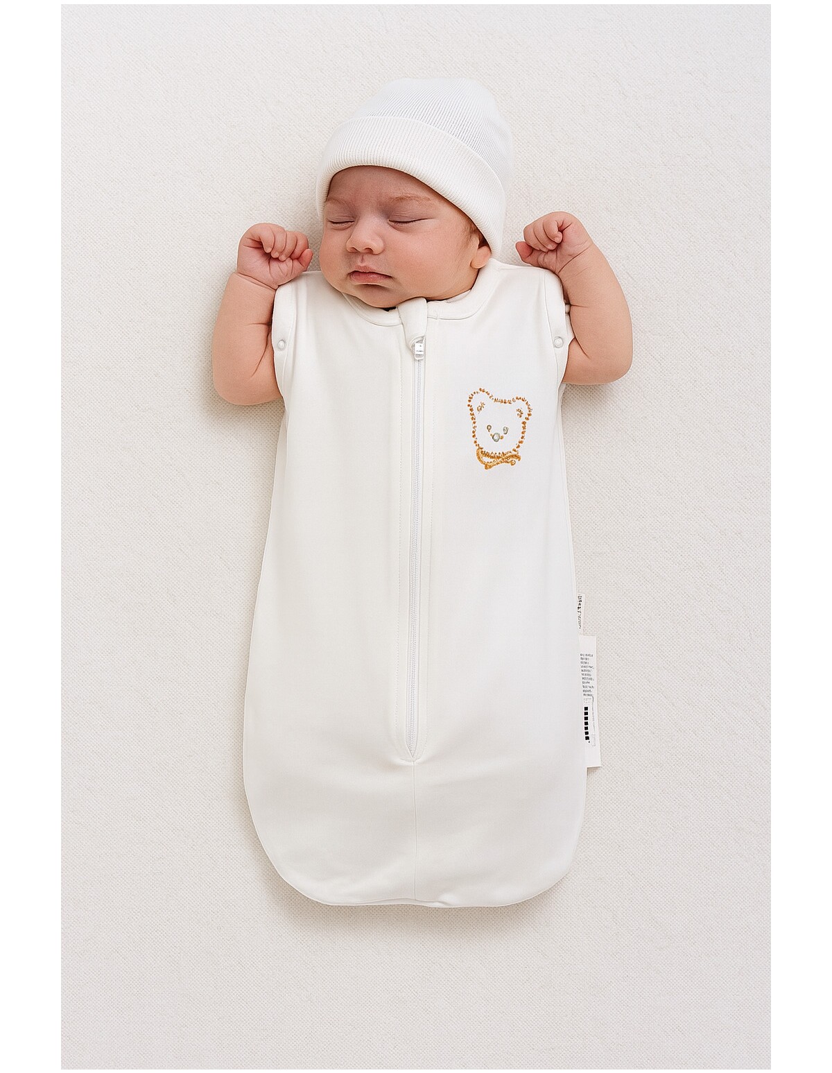 Sac de dormit Sleepy Bear, alb
