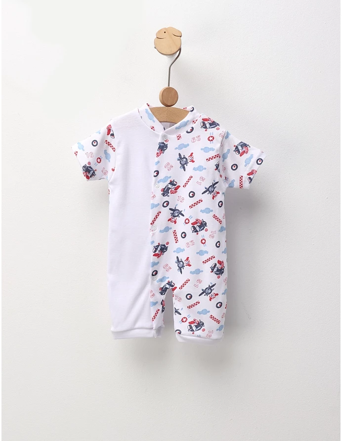 Salopeta bebe, imprimata airplane boy picture - 2