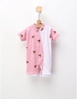 Salopeta bebe, imprimata mickey roz