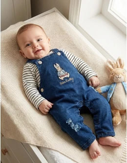 Salopeta blug+bluza, Peter Rabbit, albastru