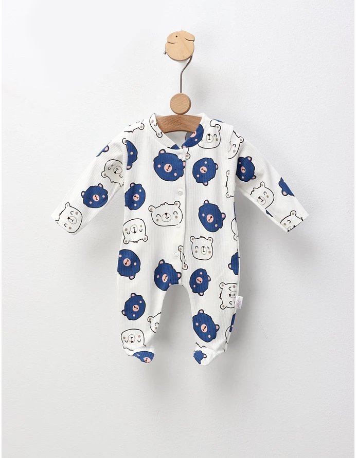 Salopeta cu botosei, cap de ursulet albastru picture - 4