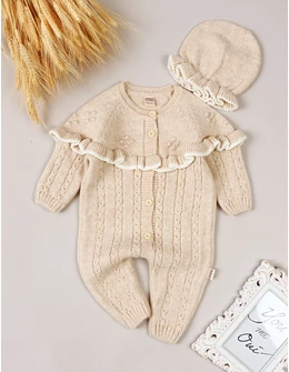 Salopeta cu fes, Croset Premium, Anna crem