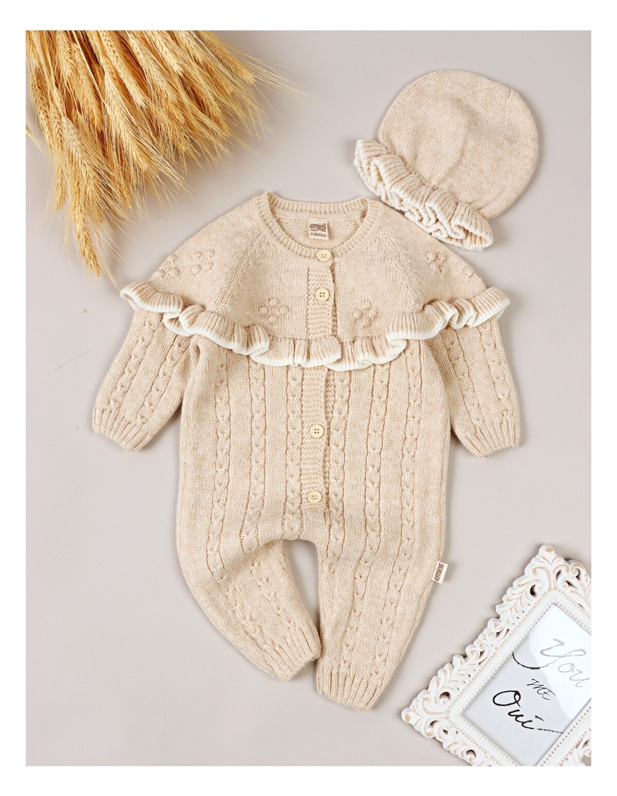 Salopeta cu fes, Croset Premium, Anna crem