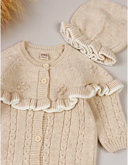 Salopeta cu fes, Croset Premium, Anna crem