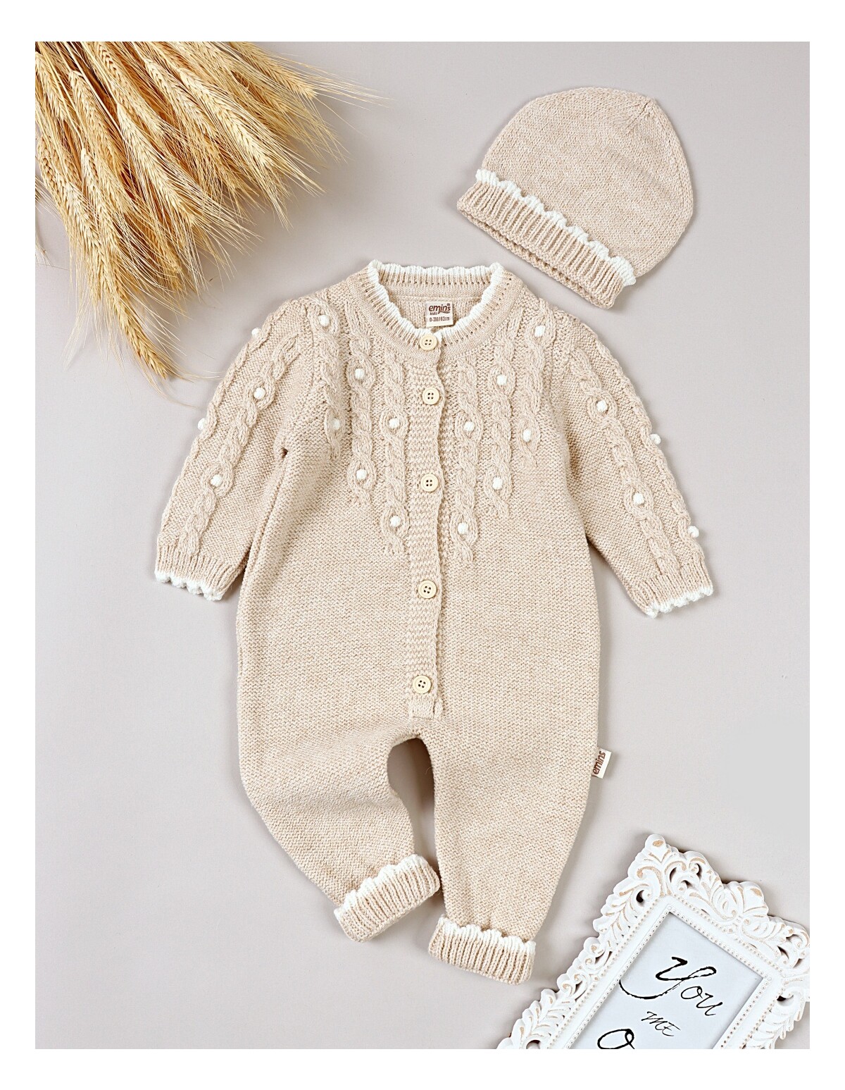 Salopeta cu fes, Croset Premium, Mara, crem