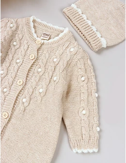 Salopeta cu fes, Croset Premium, Mara, crem