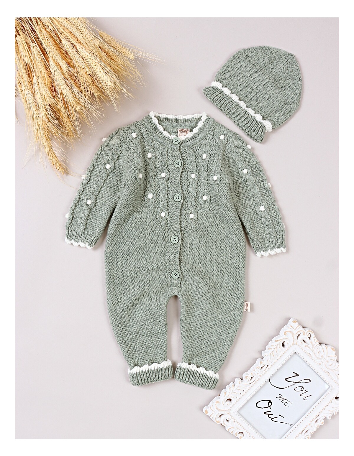 Salopeta cu fes, Croset Premium, Mara, verde