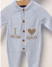 Salopeta cu fes Love Mom Dad acrilic blue picture - 2