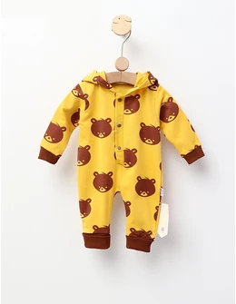 Salopeta cu gluga BEAR EARS model galben