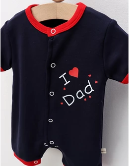 Salopeta de vara, I Love Dad, bleumarin-rosu