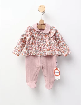 Salopeta inflorata, stil jacheta, roz-prafuit