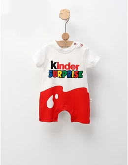 Salopeta Kinder Surprise, alb-rosu