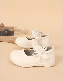 Sandale elegante cu dantela albe 2