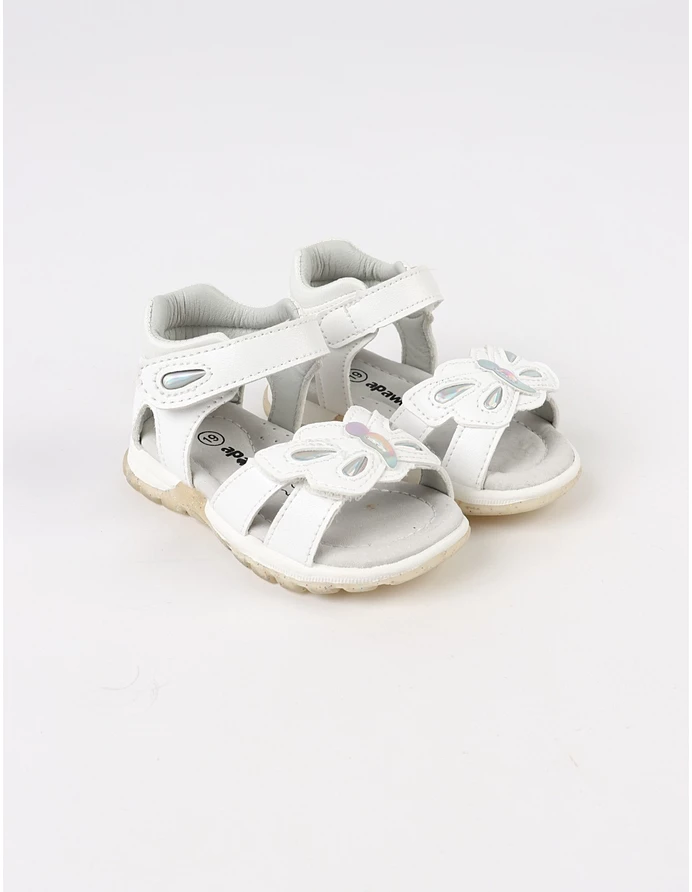 Sandale apawwa fluture little one alb picture - 3