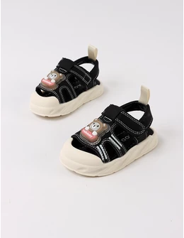 Sandale HelloBaby Bear, negru