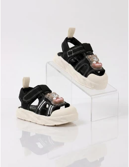 Sandale HelloBaby Bear, negru