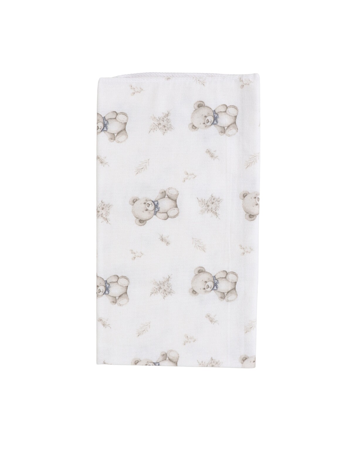 Scutec finet imprimat Gift Bear, alb