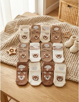 Set 12 pereschi sosete multicolor bear 74/80 (6-12 luni)
