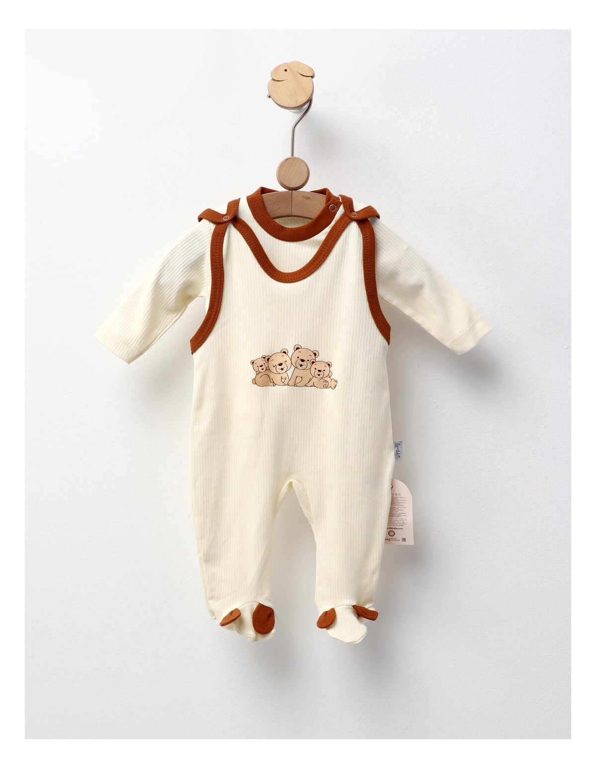 Set 2 piese, Bear Family, model cu maro